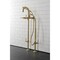 Aqua Vintage CCK8407DL Freestanding Tub Faucet with Supply Line, Stop Valve, Brushed Brass CCK8407DL - alternate 4